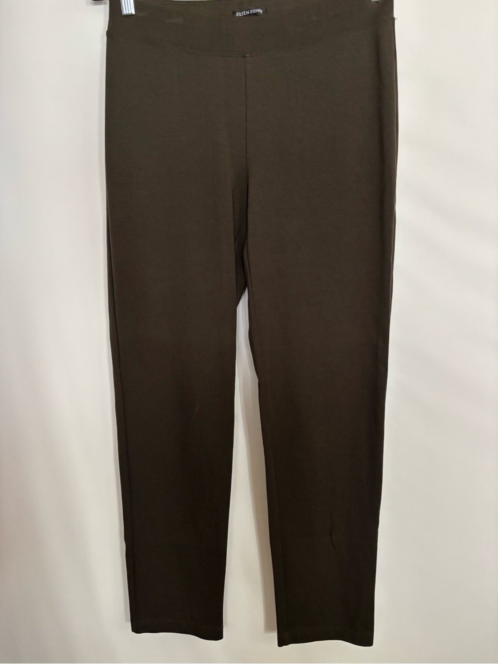 Eileen Fisher Pull On Stretch Ponte Slim Pants  Elastic Waist Size XS